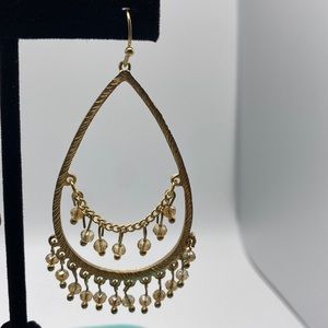 Large Beaded Dangle Earrings